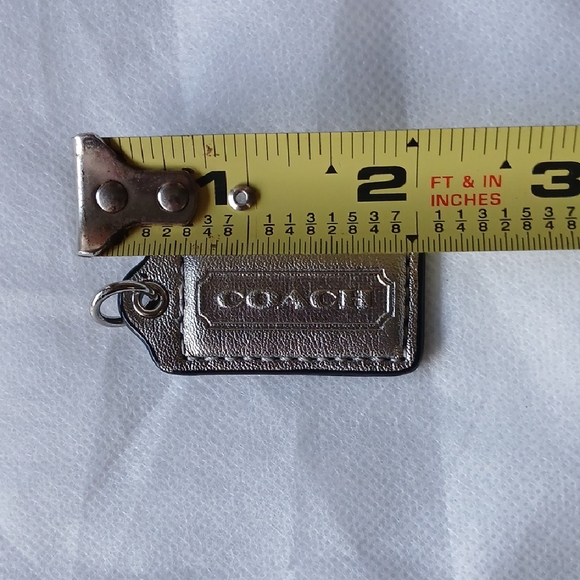 Coach Metallic Silver Keychain - Picture 3 of 5